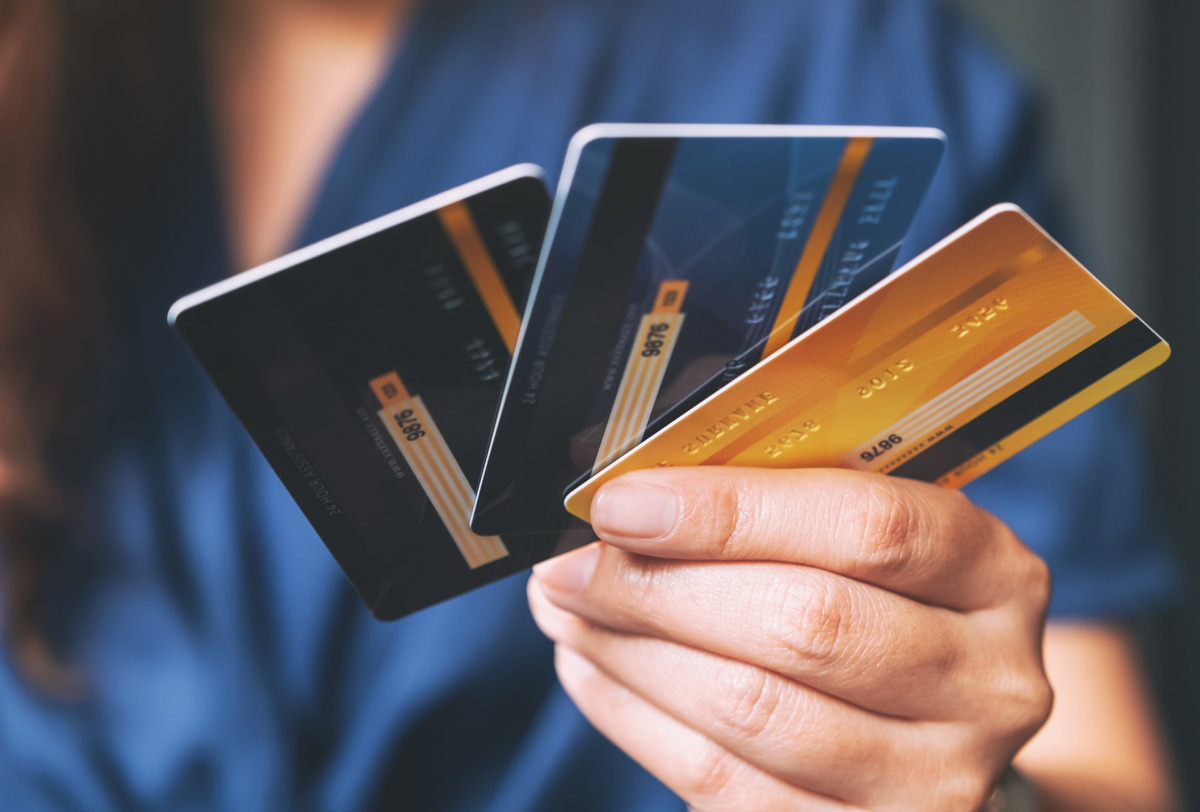 Diferentes tarjetas de crédito