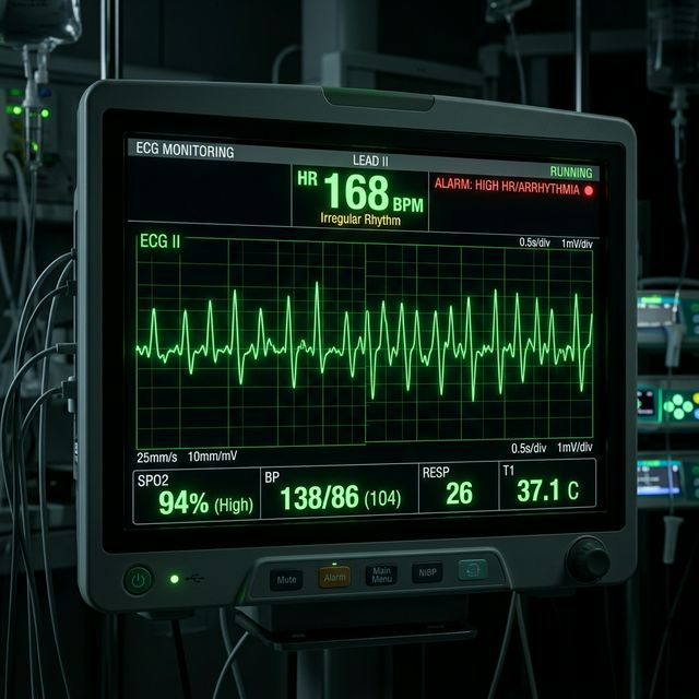 Análisis médico de ritmo cardiaco irregular